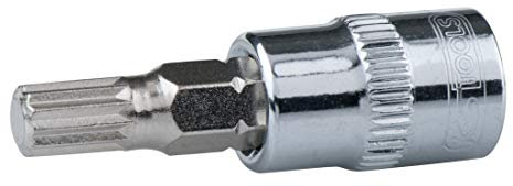 KS Tools 918.1445 - Douille tournevis 1/4 XZN - L.37mm - M8 - Gamme CHROMEplus - En Chrome Vanadium - Finition chromée