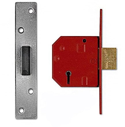 Union Locks 2134E 5 Lever BS Mortice Deadlock 67mm - Satin Chrome Finish (Boxed)