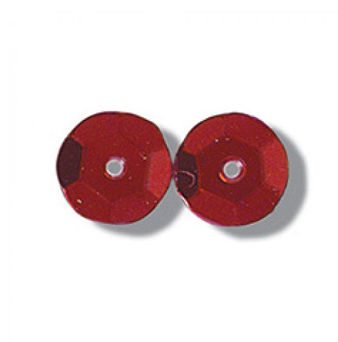 Impex Cup Sequins, 8mm - Red, pk of 160 approx