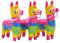 3er-Pack kleine, mexikanische Esel-Piniatas in Regenbogenfarben für Geburtstagspartys, Feiern, Jubiläen, 10,2 x 19,1 x 5,1 cm