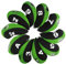Andux Print Number Golf Iron Club Head Covers with Transparent Window 10pcs/Set Black/lime green