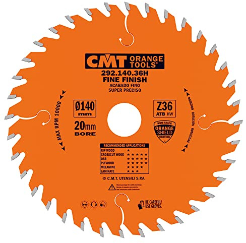 CMT ORANGE TOOLS 292.140.36H - PRÄZISIONS-KREISSÄGEBLATT 140X2.4X20 Z=36 ATB