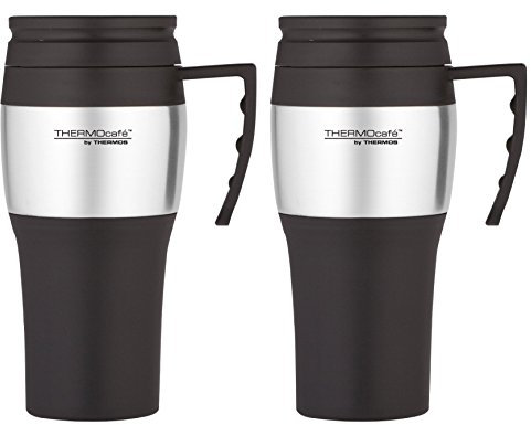2x Thermos Thermocafe 2010 Steel Travel Mug - 400 ml