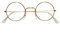 Amakando Weihnachtsmannbrille Runde Goldrand Weihnachtsbrille Gold Santa Claus Brille Nikolausbrille