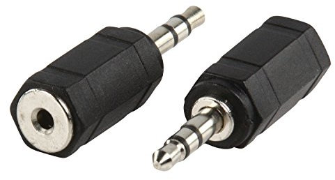 Adaptateur avec fiche Jack 3,5mm stéréo mâle ET fiche Jack 2,5mm stéréo femelle (vendu à l'unité)