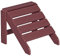 NEG Design Adirondack Fußbank MARCY täuschend echte Holzoptik, wetterfest, UV- und farbbeständig rot-braun