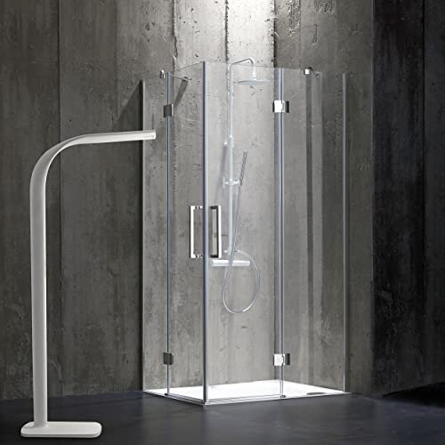 Mampara de ducha de cristal transparente 80x120 6 mm sin marco | London