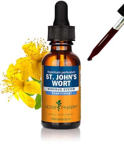 Herb Pharm St. John’s Wort Liquid Herbal Extract: Tincture that Promotes Positive Mood & Healthy Emotional Balance with St. John’s Wort Herb | Non-GMO, Gluten-Free, Vegan, Up to ~3 Week Supply, 1 oz*