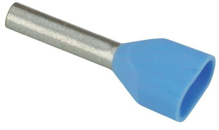 Vogt Verbindungstechnik 460509D Doppelendhülse, 2,50 mm² x 9 mm, teilisoliert, blau, 100 Stück
