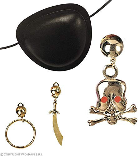Aptafêtes – ac0154 – Set Schmuck Pirat Tasche Auge und Ohrring