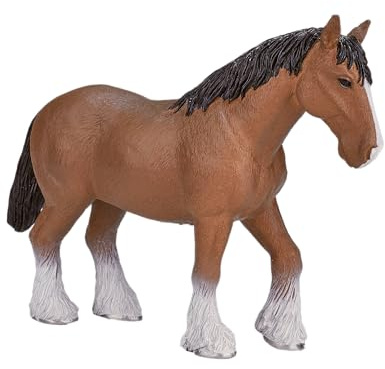 MOJO Clydesdale Horse Brown Farm Animal Model Toy Figure