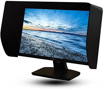 iLooker-20E 19&20 inch LCD LED Video Monitor Hood Sunshade Sunhood for dell HP Viewsonic Philips Samsung LG EIZO NEC ASUS Acer BENQ AOC Lenovo, Fits Monitor Frame Width 455-480mm