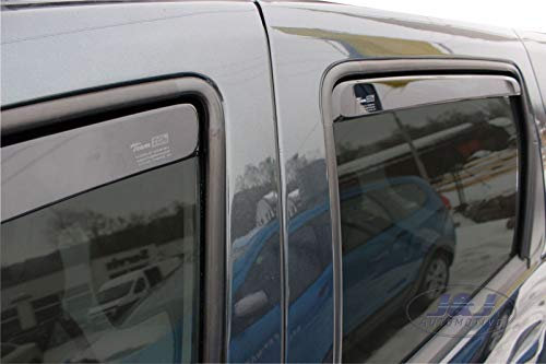 J&J AUTOMOTIVE | Windabweiser Passend Für Duster 2010-2017, Heko Regenabweiser, Getönt, Set 4-Teilig, Vorne und Hinten, Aerodynamisch