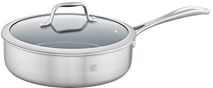 ZWILLING J.A. Henckels Spirit Ceramic Nonstick Saute Pan, 3-qt, Stainless Steel