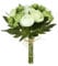 Floristrywarehouse Kunstblumen, Ranunkel-Strauß, 10 Stiele, 23 cm, Grün/Weiß