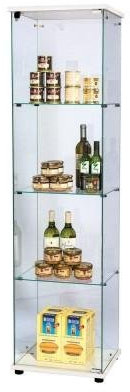 A+ vitrine, armoire de Verre, vitrine en Verre, 62,4 x 46 x 102,8 cm, Transparent, Salon