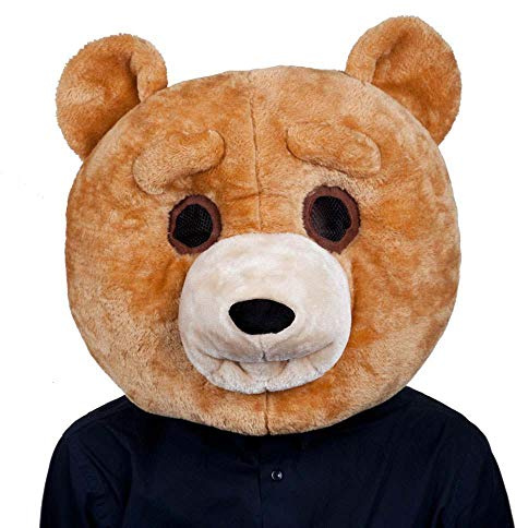 Wicked Costumes Adults Plush Teddy Bear Head Mask Halloween Fancy Dress Party Costume Accessory