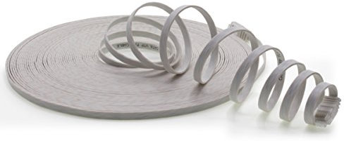 1aTTack.de 40m - CAT6 Flach Netzwerk Patch-Kabel (Weiss - 1 Stück) 1000 Mbit/s Gigabit LAN-Flachkabel CAT.6 Slim Micro Verlegekabel