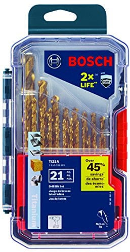 BOSCH TI21A 21-Piece Titanium Drill Bit Set