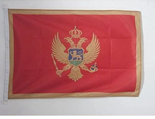 AZ FLAG - Flagge Montenegro - 90x60 cm - Montenegrinische Fahne 60 x 90 Cm Aussenverwendung - Flaggen