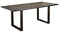 Massivmoebel24.de | Freeform Baumkantentisch aus Sheeshamholz #0105 - Smoked Oak lackiert | U-Beine | 160x90x78 cm | Massivholztisch Baumkantentisch Esstisch