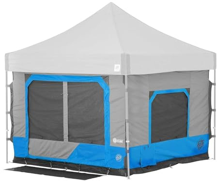 E-Z UP Unisex-Erwachsene Camping Cube 6.4 Campingzelt, Splash, 6 Person