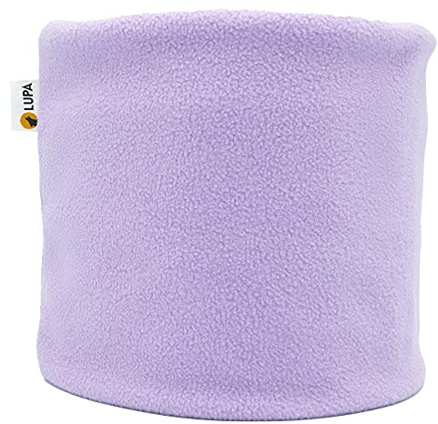 Lupa Handgefertigter doppellagiger Fleece-Halswärmer für Kinder – Kinder-Halswärmer für Jungen und Mädchen – Fleece-Halstuch für den Winter (Lavendel, S (2–6))