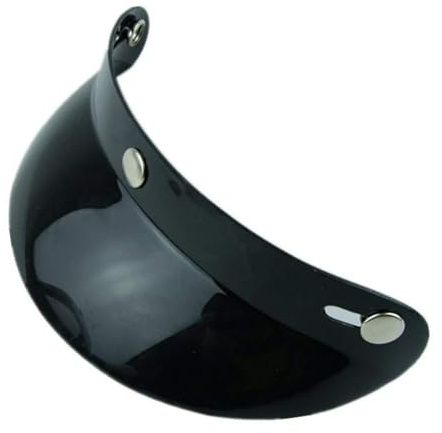 VCOROS Helmet Peak Shield Open Face Retro Motorcycle Helmet Sun Shade Protector Black Peak Shield