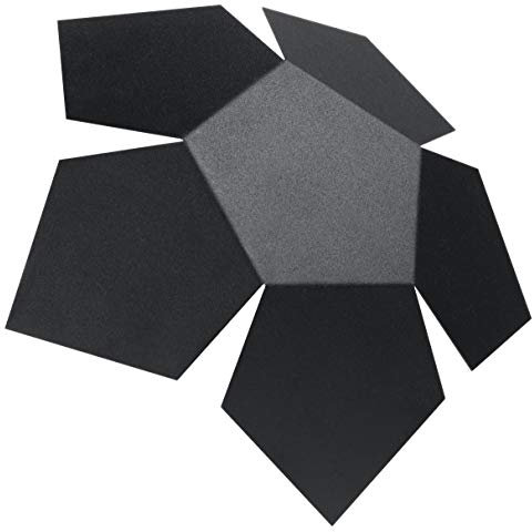 Sollux Wandleuchte PENTA, moderne, schwarze LED-Leuchte für Wohnraum, Schlafzimmer, Badezimmer, Flur, Büro, Sockel G9, SL.0423