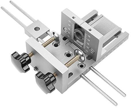 bohrlehre dübel, Vorlage für Holzdübel, Dübellochführung, 3-in-1-Aluminiumlegierung 6 · 8 · 10 · 15 mm selbstzentrierender Bohrer für die Positionierung des Lochers