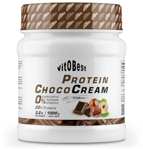 VITOBEST | Cremas Protein ChocoCream (by Torreblanca) | Crema de cacao 100% natural con avellanas y 20% de proteína WPC 80 | Libre de azúcares añadidos, grasas hidrogenadas y aceite de palma | 1 kg