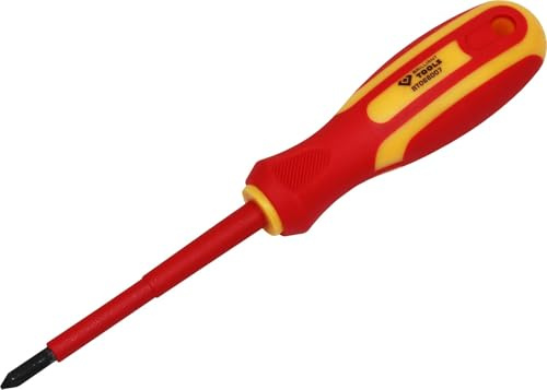 BRILLIANT TOOLS BT068007 Destornillador de estrella VDE PH1 x 80 mm [Powered by KS TOOLS]