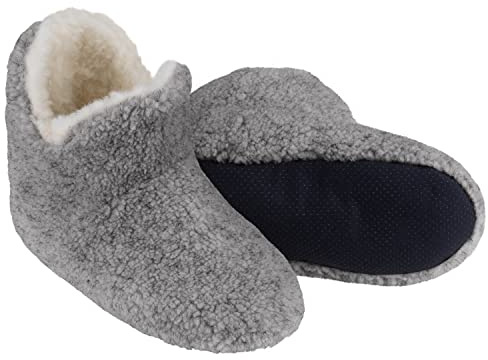 Formalind Hausschuhe Wolle - Wollschuhe aus Schurwolle Schafwolle | Rutschfeste Sohle, Fußwärmer