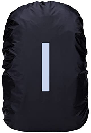 Wasserdichter Rucksack-Regenschutz, reflektierender Rucksack-Überzug, Regenschutz, wasserdicht, schneefest, für Wandern, Camping, Radfahren, Reisen, Outdoor-Aktivitäten, Schwarz S,
