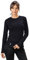 ALPIN LOACKER 100 Merino Langarmshirt Damen 230g/m2 I Feinste Merinowolle Unterwäsche I Langarm Wandershirt für Outdoor und Sport, Schwarz M