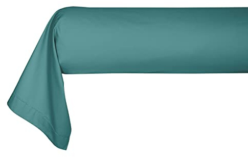 Desforges - Taie d'oreiller 85 x 210 cm en Percale de Coton Bleu uni 80 Fils/cm², Alcove
