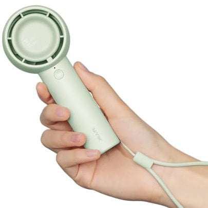 JISULIFE Mini ventilador portátil diseño seguro sin aspas, potente ventilador turbo de mano con 3 velocidades, diseño de bolsillo pequeño para viajes y uso diario, regalo para niñas y mujeres