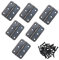 JJWNMLL 6 Bisagras de Puerta Retro Plegables de 2 Pulgadas, 51 x 36 mm, para Muebles del Hogar, Armario, Cajón, Caja de Madera, con Tornillos (Bronce Rojo)