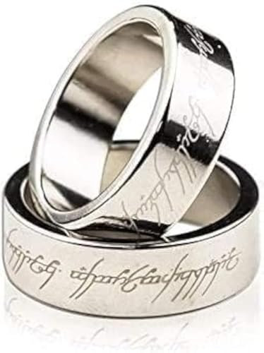 MOMOMAGE Silber Magnetische Gravur PK Ring Magic Tricks für Magier Schriftzug Magnet PK Ring Bühne Magic Zubehör Gimmick Requisiten (18mm)
