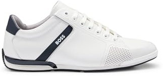 BOSS Men Saturn_Lowp_lux4 A_N Sneaker White 41 EU