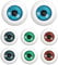 Veemoon 8pcs Halloween Acrylic Eyeballs Scary Diy Eyeball Props Hollow Plastic Eyes Skeleton Eyes Accessories 26 Mm Realistic Eyes for Crafts Making Sculptures Props Costume Party Favors