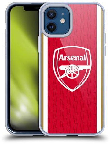 Head Case Designs Officially Licensed Arsenal FC Home 2023/24 Crest Kit Soft Gel Case Compatible With Apple iPhone 12 / iPhone 12 Pro
