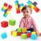 Pairez Toys Magnetische Bausteine, 1,65 Zoll große magnetische Stapelwürfel für Kleinkinder, sensorische & Montessori-Spielzeuge für Jungen & Mädchen von 1, 2, 3 Jahren (12 Stück)