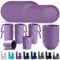 Kyraton Plastic Dinnerware Sets of 32 Pieces Service for 8, Unbreakable and Reusable Light Weight Plates Mugs Bowls Dishes Easy to Carry and Clean Microwave Safe BPA Free Dishwasher Safe