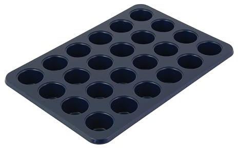 KitchenAid 24-Cup Nonstick Aluminized Steel Mini Muffin Pan, Ink Blue