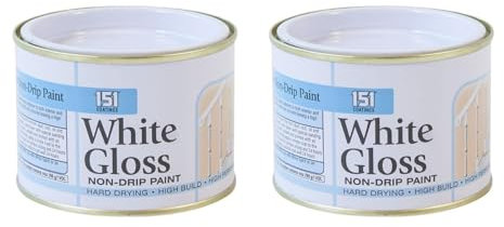 PEBBLE HUG 180 ml White Gloss Paint - 151 Coatings Non-Drip, Hard Drying, Easy To Use (Pack of 2) for Interior, Exterior, Wood, Metal Paint Work