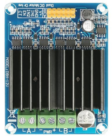 TsoLay 1 PCS Blue Metal DC 5-15 V 30 A Dual Channel H Bridge Motor Driver Module Bread Board Controller DHB-01A DC Motor Driver Board