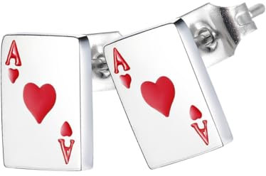 CALLARON Ohrstecker Aus Hautfreundlichem Material – Leichte Poker Ohrstecker Für Frauen Und Mädchen Modischer Schmuck Für Party Und Alltäglichen Gebrauch