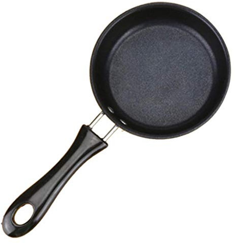 FEIGUO Mini sartén antiadherente Wok plano para carne, sartén Wok para panqueques, bolas de masa hervida, sartén para tortilla, cocina de inducción universal (tamaño: 26 cm) (12 cm)