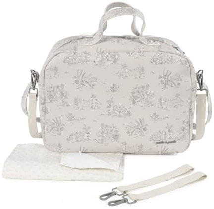 Bolsa canastilla Pasito a Pasito Toile de Jouy - Cream